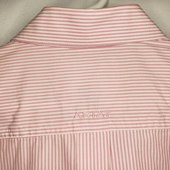 Ariat Pro L/S Button Up Pink Stripped Shirt 2XL - Picture 5 of 5
